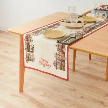 Table Runner Muaré Christmas City 45 x 140 cm