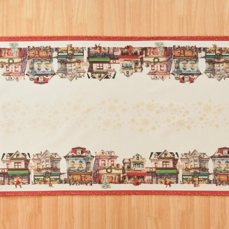 Table Runner Muaré Christmas City 45 x 140 cm