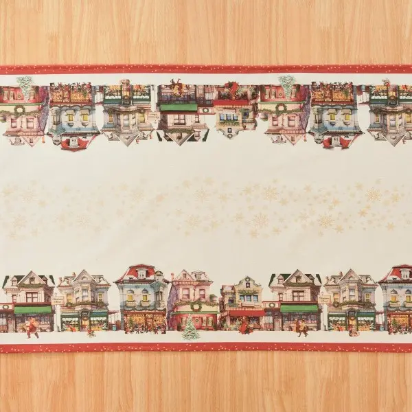 Table Runner Muaré Christmas City 45 x 140 cm