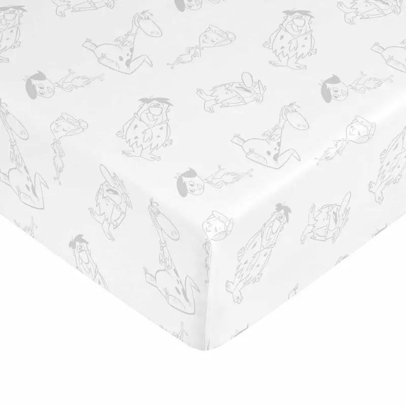 Fitted bottom sheet The Flinstones 90 x 200 cm