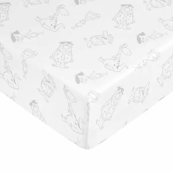 Fitted bottom sheet The Flinstones 90 x 200 cm