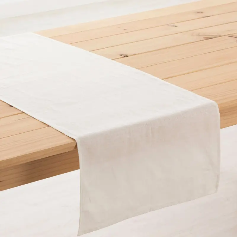 Table Runner Muaré Natural 45 x 140 cm