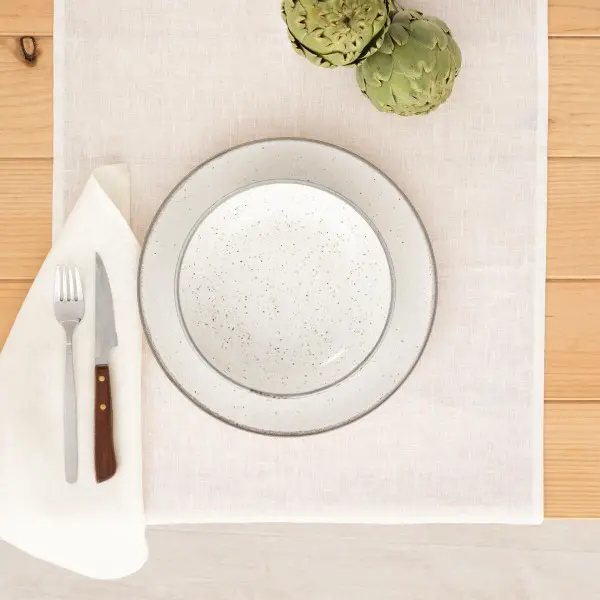 Table Runner Muaré Natural 45 x 140 cm