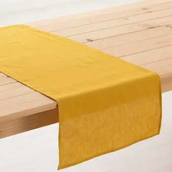 Table Runner Muaré Mustard 45 x 140 cm