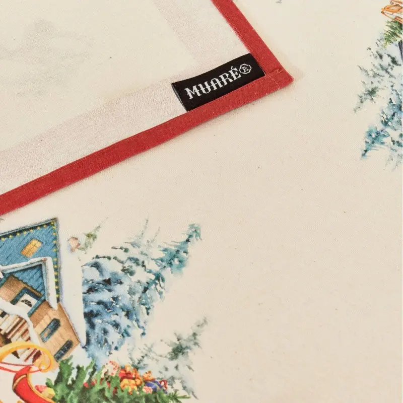 Table Runner Muaré Christmas Landscape 45 x 140 cm