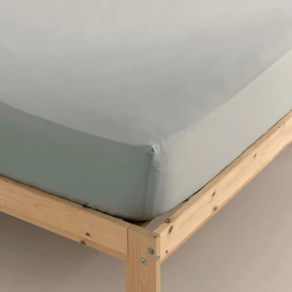 Fitted bottom sheet Terracota Grey 140 x 200 cm