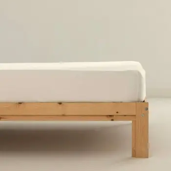 Fitted bottom sheet Terracota Natural 140 x 200 cm 2