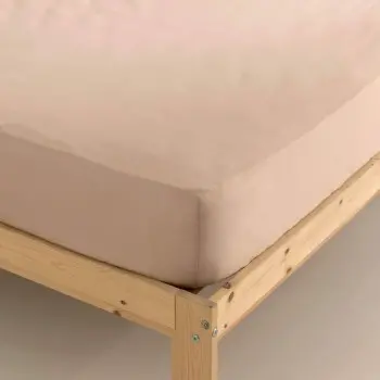 Fitted bottom sheet Terracota Pink 90 x 200 cm