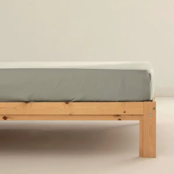 Fitted bottom sheet Terracota Grey 105 x 200 cm