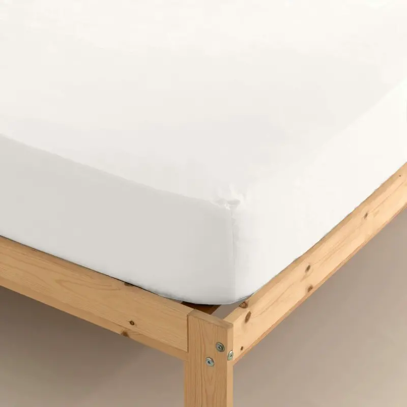 Fitted bottom sheet Terracota White 140 x 200 cm
