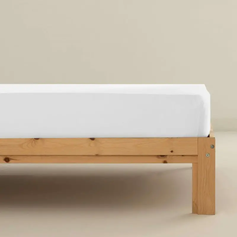 Fitted bottom sheet Terracota White 140 x 200 cm