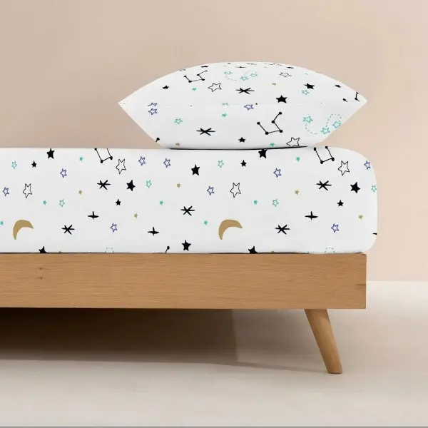 Fitted bottom sheet Kids&Cotton Dayton Multicolour 105 x 200 cm