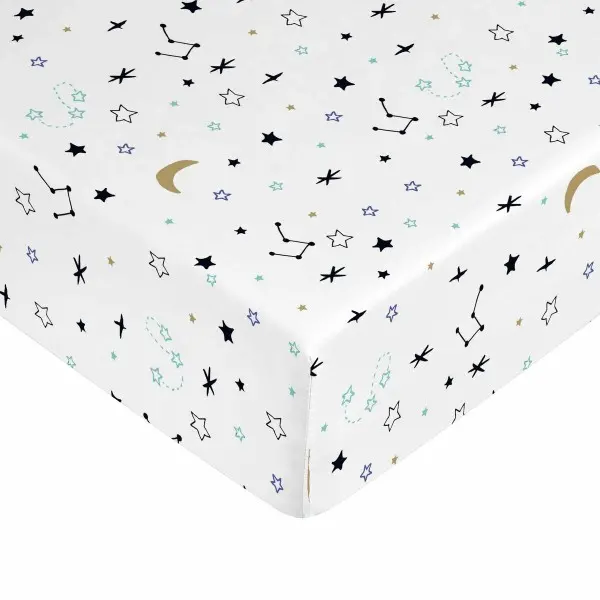 Fitted bottom sheet Kids&Cotton Dayton Multicolour 105 x 200 cm