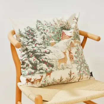 Cushion cover Muaré Christmas Deer 50 x 50 cm 2