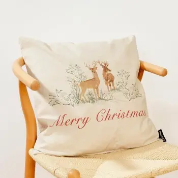 Cushion cover Muaré Christmas Deer 50 x 50 cm