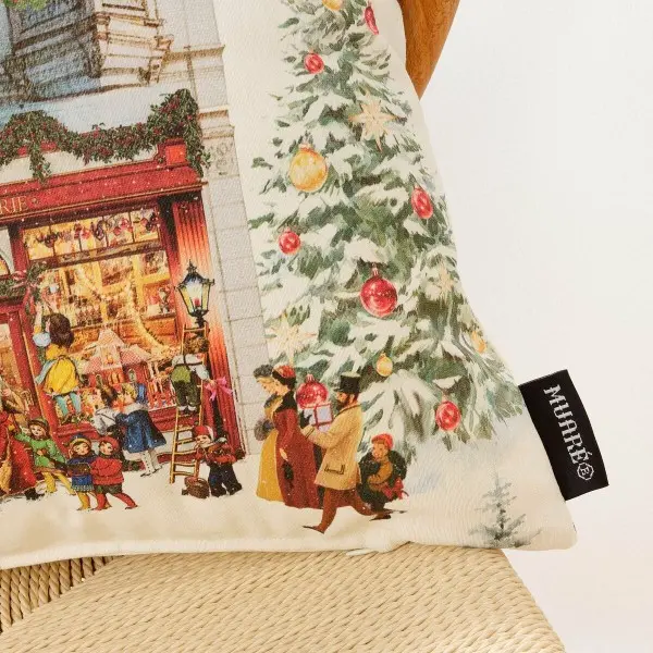 Cushion cover Muaré Christmas City 50 x 50 cm