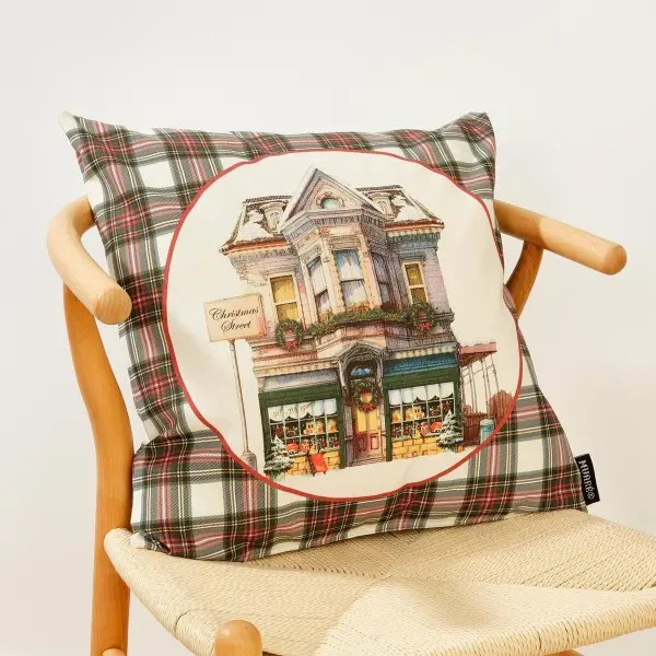 Cushion cover Muaré Christmas City 50 x 50 cm