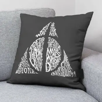 Cushion cover Harry Potter Dealthy Hallows Black 50 x 50 cm 2