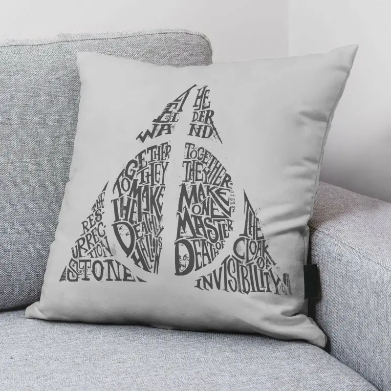 Cushion cover Harry Potter Dealthy Hallows Grey...