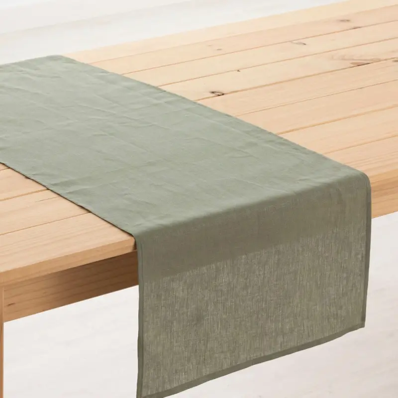 Table Runner Muaré Military green 45 x 140 cm