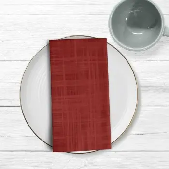 Napkins Muaré Red 2 Units 2