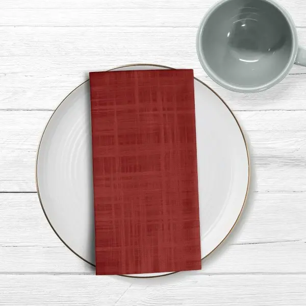 Napkins Muaré Red 2 Units