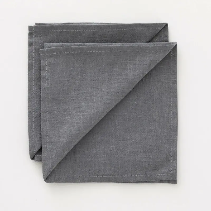 Napkins Muaré Anthracite 2 Units