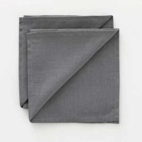 Napkins Muaré Anthracite 2 Units