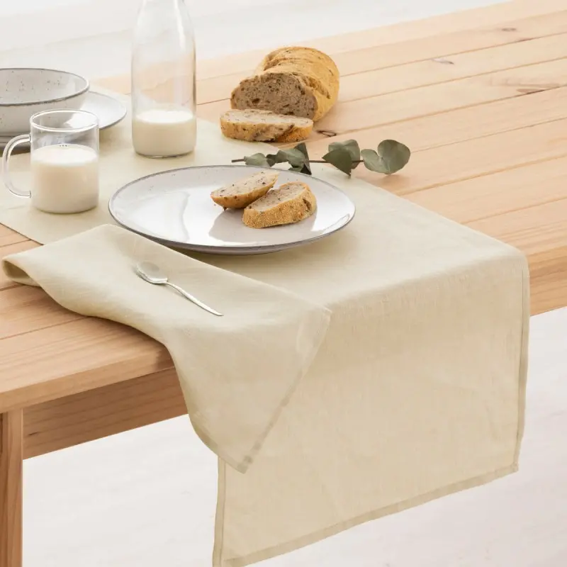 Table Runner Muaré Beige 45 x 140 cm