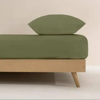 Fitted bottom sheet Ripshop Liso Green 140 x 200 cm 2