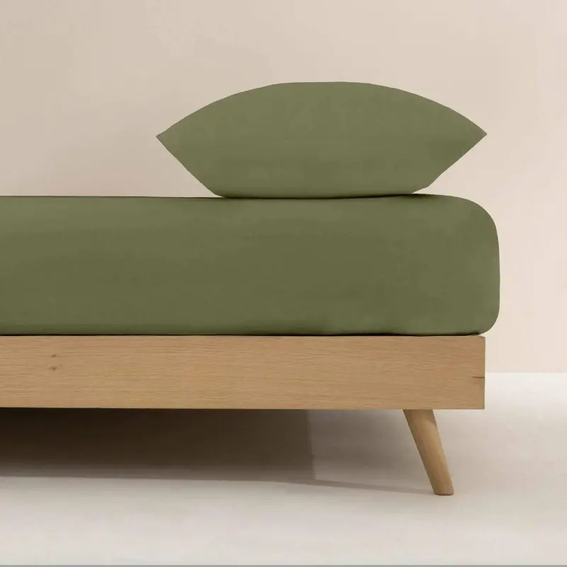 Fitted bottom sheet Ripshop Liso Green 140 x...