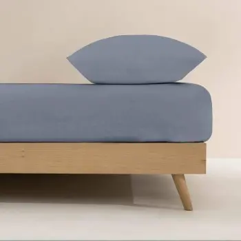 Fitted bottom sheet Ripshop Liso Blue 140 x 200 cm 2
