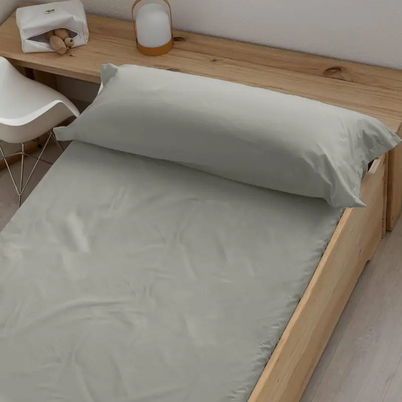 Fitted bottom sheet Ripshop Liso Light grey 140 x 200 cm