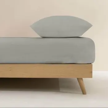 Fitted bottom sheet Ripshop Liso Light grey 140 x 200 cm 2