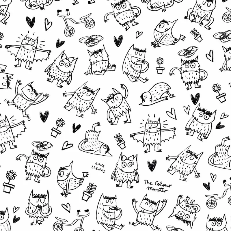 Fitted bottom sheet Ripshop Monstre black...