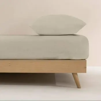 Fitted bottom sheet Ripshop Liso Brown 105 x 200 cm 2