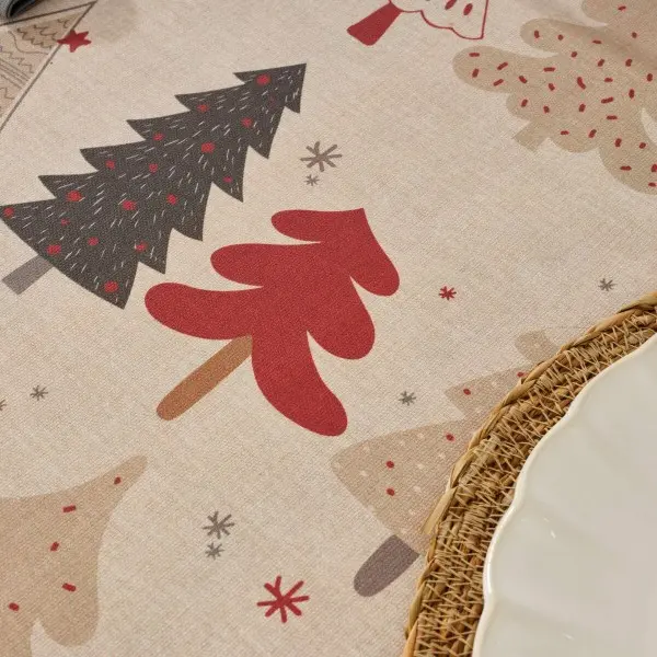 Stain-proof resined tablecloth Muaré Laponia 140 x 140 cm