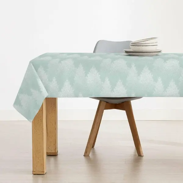 Stain-proof resined tablecloth Muaré Merry Christmas 300 x 140 cm