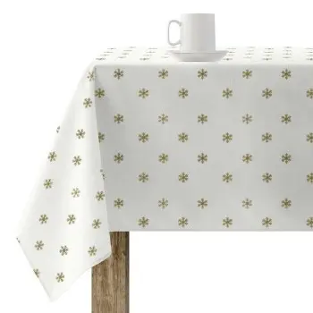 Stain-proof resined tablecloth Muaré Snowflakes Gold 300...