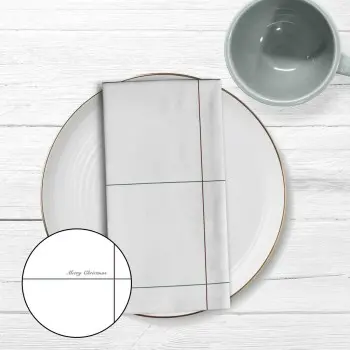 Napkins Muaré White Christmas White 2 Units 2