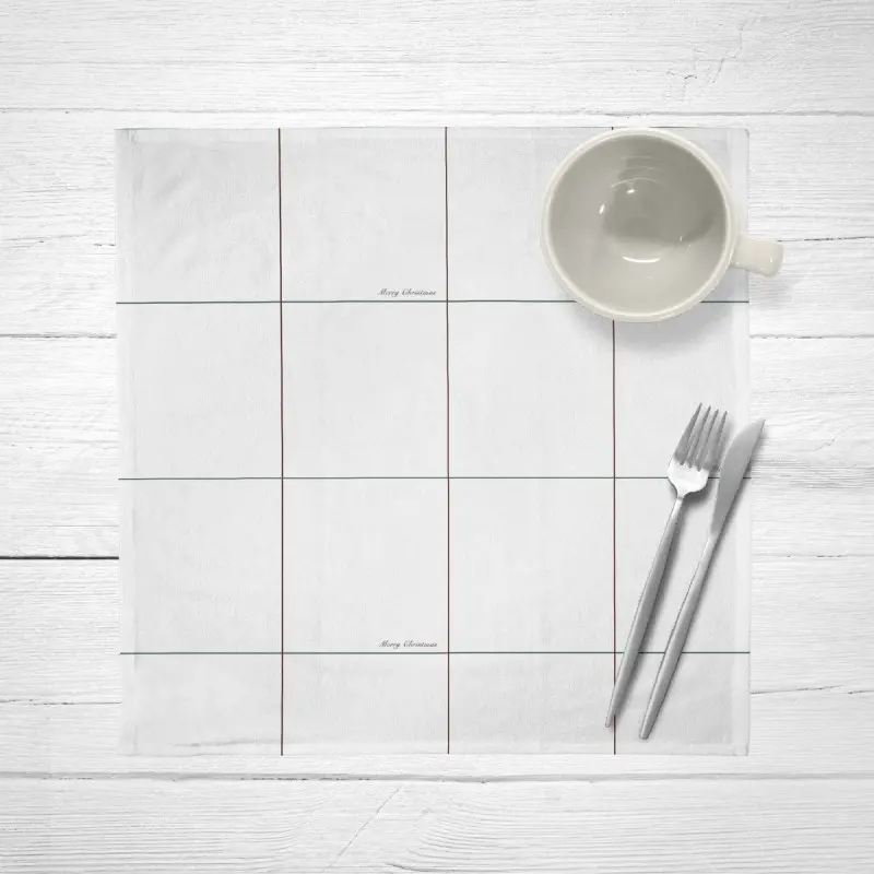 Napkins Muaré White Christmas White 2 Units