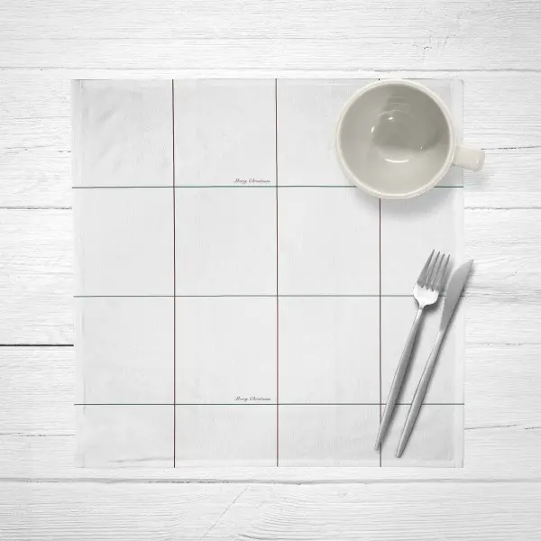 Napkins Muaré White Christmas White 2 Units