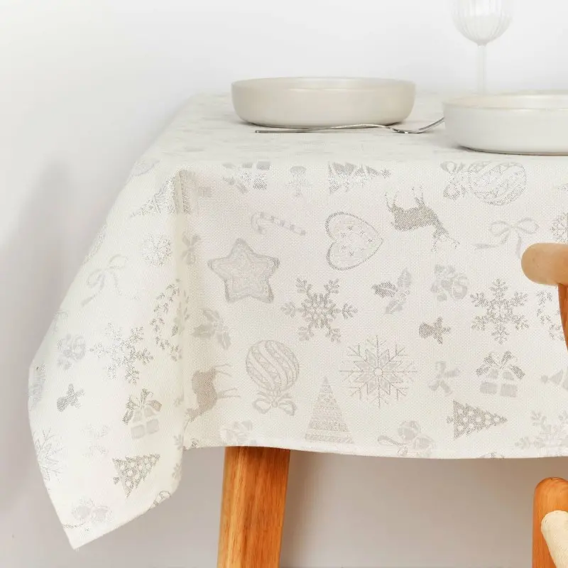 Stain-proof tablecloth Muaré Christmas 200 x 155 cm