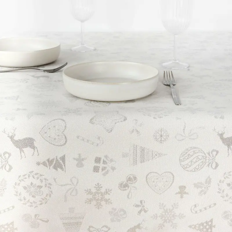 Stain-proof tablecloth Muaré Christmas 200 x...