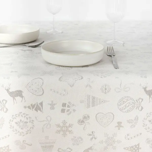 Stain-proof tablecloth Muaré Christmas 200 x 155 cm