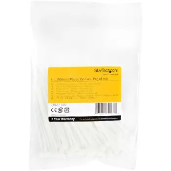 Nylon Cable Ties Startech CBMZT4N White (100 Units)