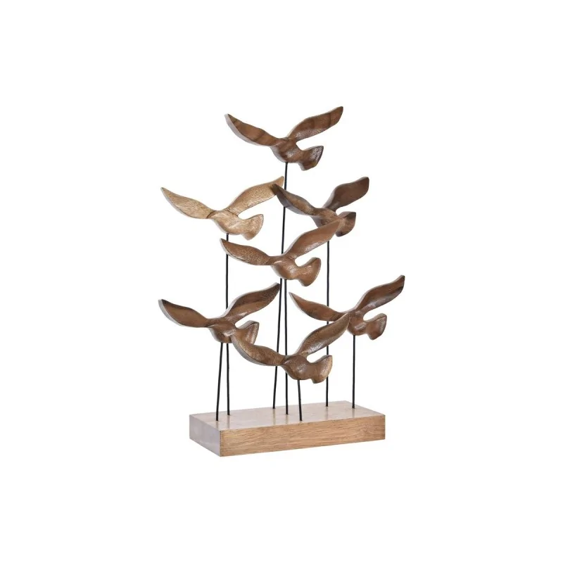 Decoration DKD Home Decor Aluminium Acacia Birds (30 x 9,5 x 38 cm)