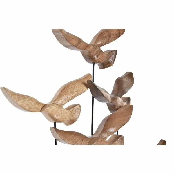 Decoration DKD Home Decor Aluminium Acacia Birds (30 x 9,5 x 38 cm)