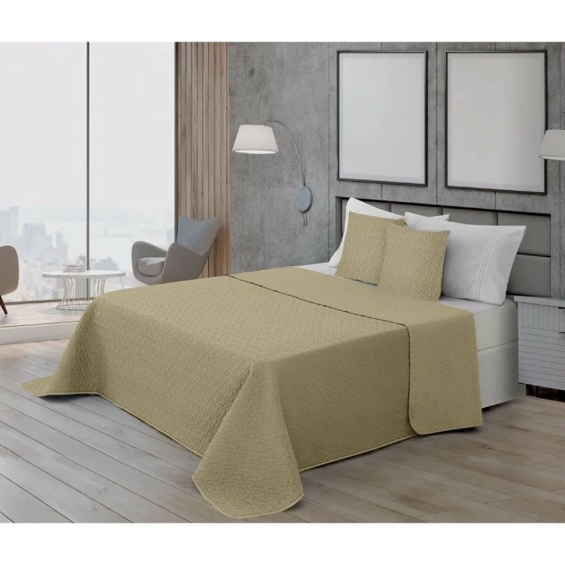 Bedspread (quilt) Ripshop Liso Stone 235 x 3 x 270 cm