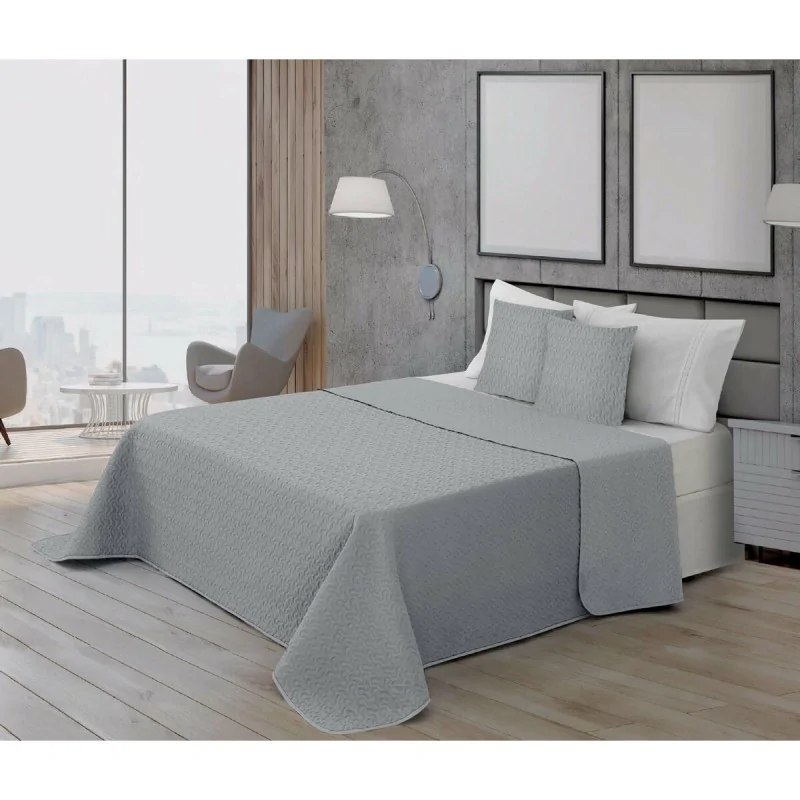 Bedspread (quilt) Ripshop Liso Silver 235 x 3 x 270 cm